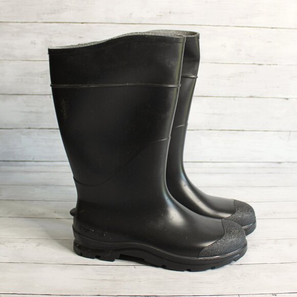 Servus Men's Black Rubber Work Boots Size 12 Waterproof - Picture 2 of 7